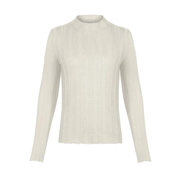 NEW KNITSS opal mock neck sweater in off white - Picture 2 of 7